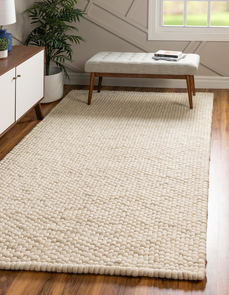 Wool Sphere Alley Collection Area Rug - Sphereville (Ivory) Rectangle Ivory  lifestyle 2