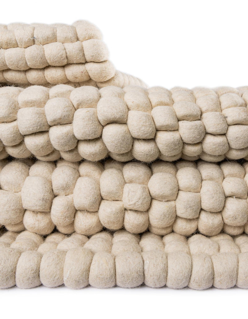 Wool Sphere Alley Collection Area Rug - Sphereville (Ivory) Rectangle Ivory  lifestyle 13