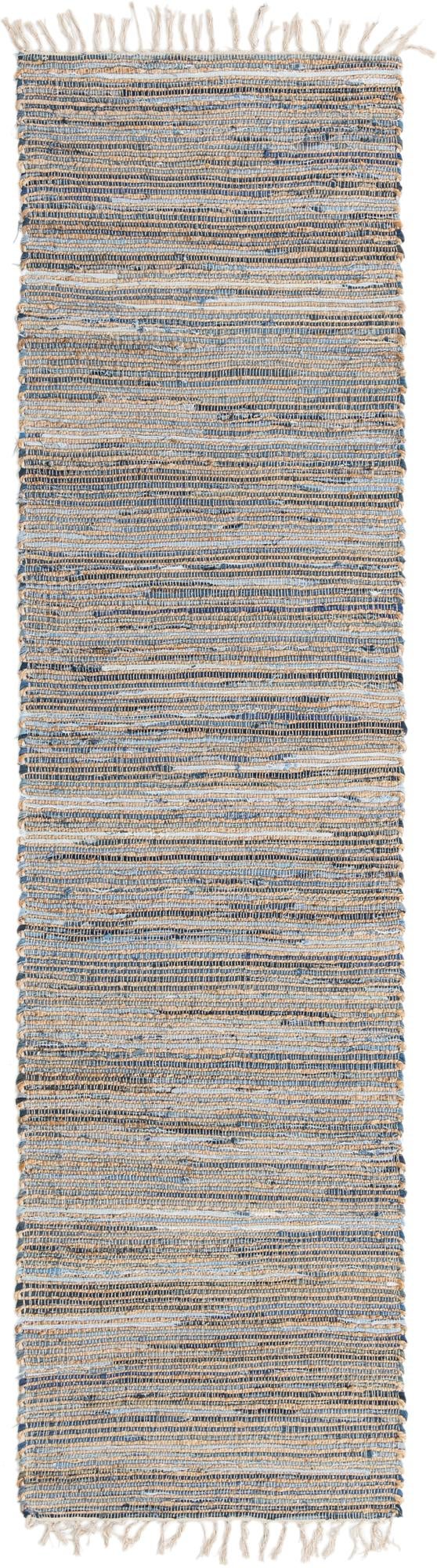 Coastal Boho Jute Collection Area Rug - Capri Runner Blue  lifestyle 42