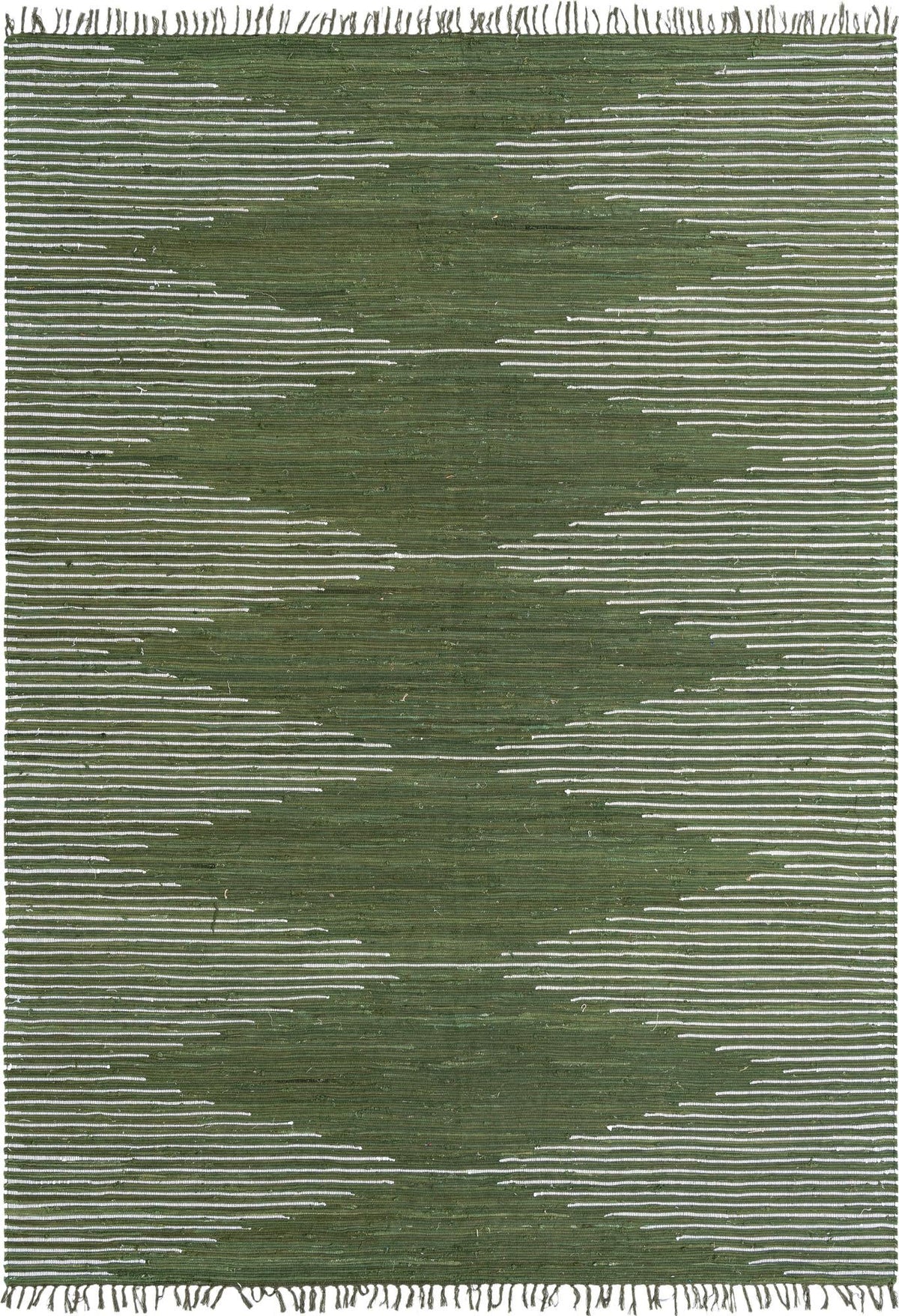 Thar Cotton Collection Area Rug - Jaisalmer (Green) Rectangle Green Main