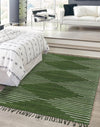 Thar Cotton Collection Area Rug - Jaisalmer (Green) Rectangle Green  lifestyle 2