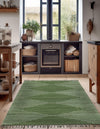 Thar Cotton Collection Area Rug - Jaisalmer (Green) Rectangle Green  lifestyle 8