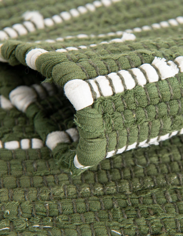 Thar Cotton Collection Area Rug - Jaisalmer (Green) Rectangle Green  lifestyle 13
