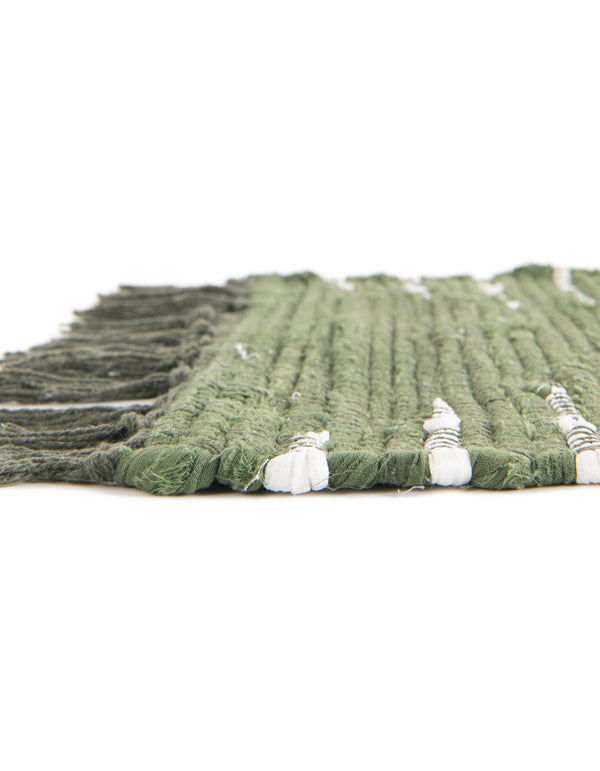 Thar Cotton Collection Area Rug - Jaisalmer (Green) Rectangle Green  lifestyle 14