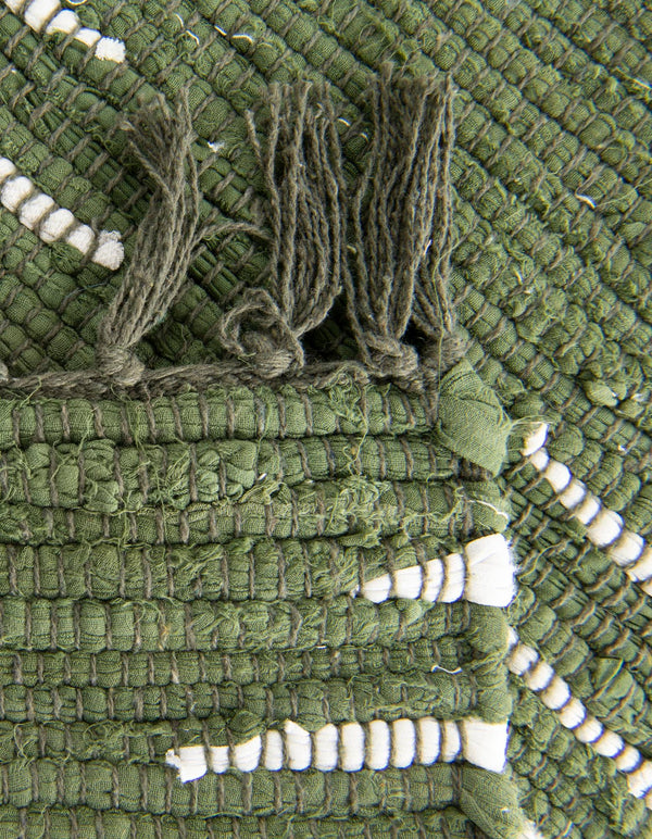 Thar Cotton Collection Area Rug - Jaisalmer (Green) Rectangle Green  lifestyle 16