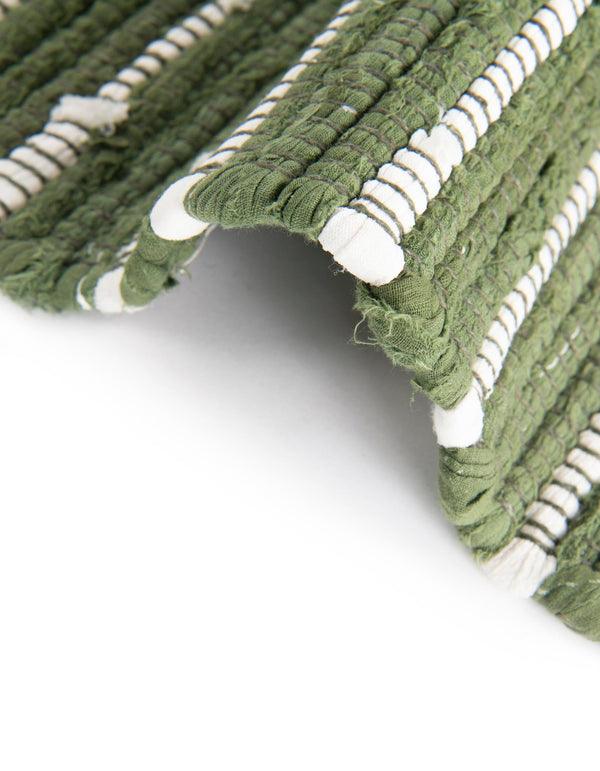 Thar Cotton Collection Area Rug - Jaisalmer (Green) Rectangle Green  lifestyle 17