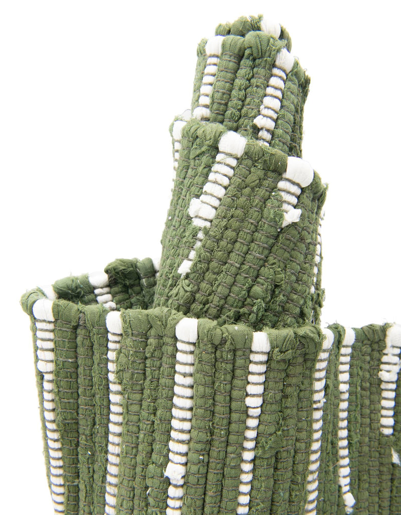 Thar Cotton Collection Area Rug - Jaisalmer (Green) Rectangle Green  lifestyle 18
