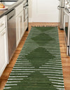 Thar Cotton Collection Area Rug - Jaisalmer (Green) Runner Green  lifestyle 39