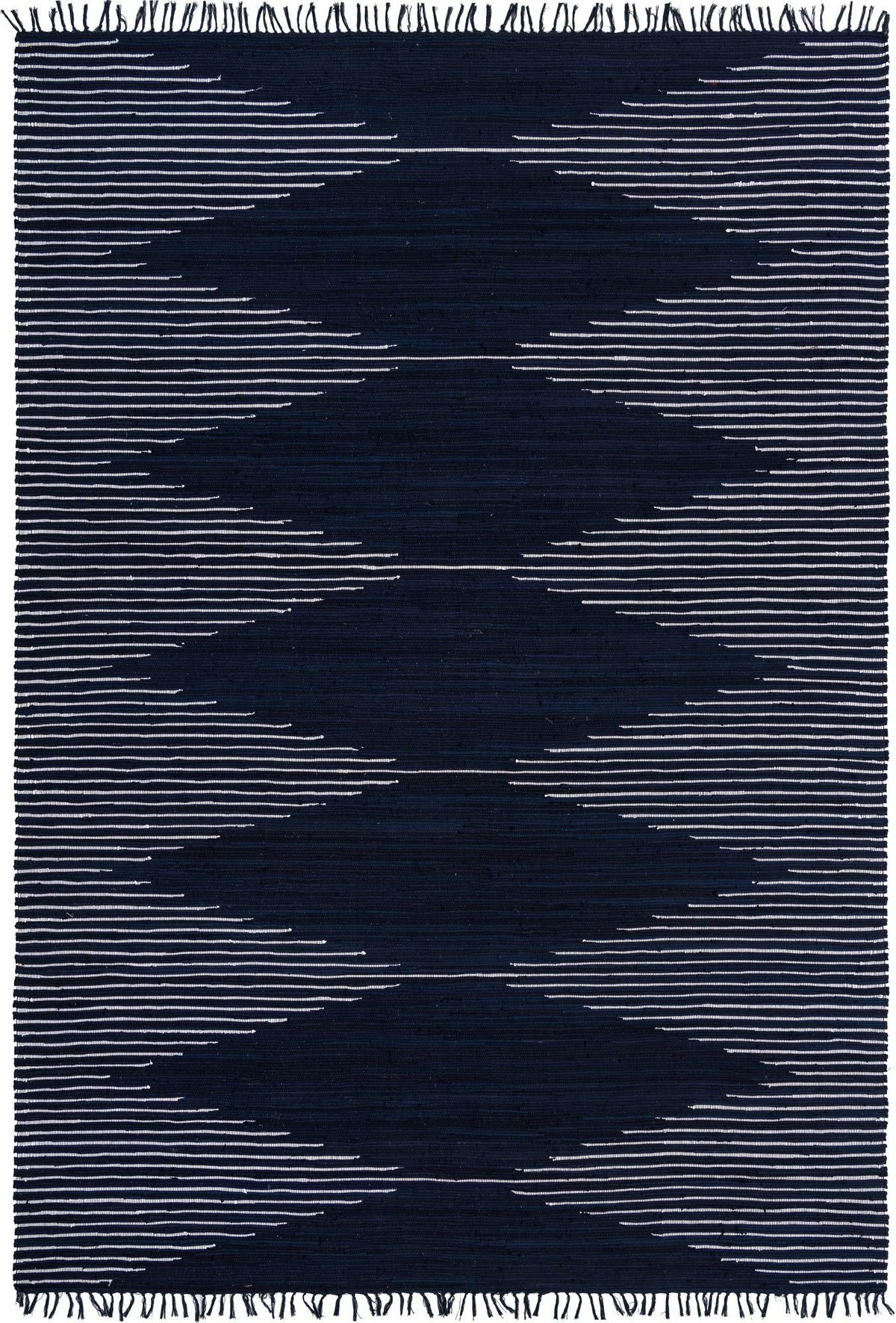 Thar Cotton Collection Area Rug - Jaisalmer Rectangle Navy Blue  lifestyle 3