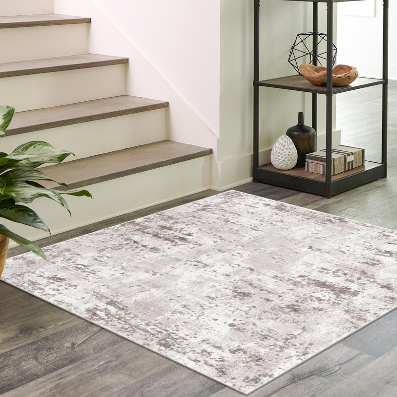 Luminara Sands Collection Area Rug - Serenity (Stone Gray) Square Stone Gray  lifestyle 93