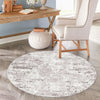 Luminara Sands Collection Area Rug - Serenity (Stone Gray) Round Stone Gray  lifestyle 91