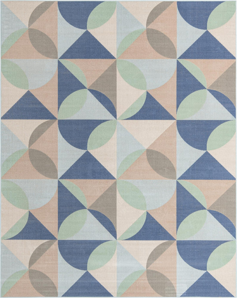Lagoon Oasis Collection Area Rug - Coral Rectangle Blue  lifestyle 2