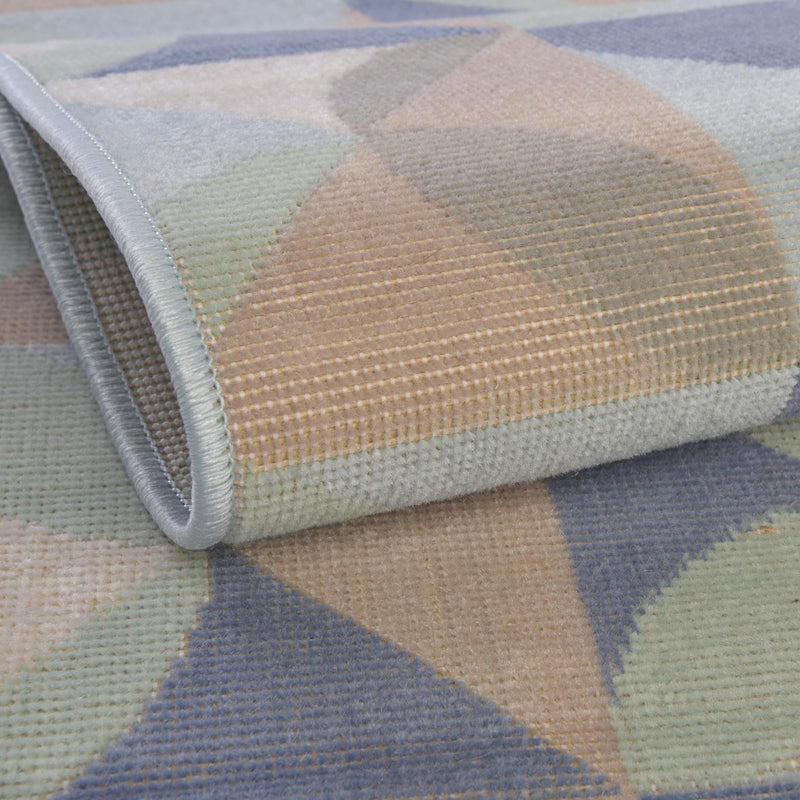 Lagoon Oasis Collection Area Rug - Coral Square Blue  lifestyle 39