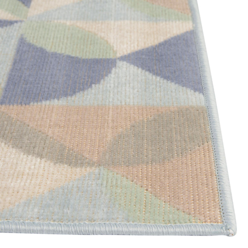 Lagoon Oasis Collection Area Rug - Coral Square Blue  lifestyle 44
