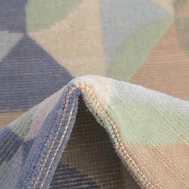 Lagoon Oasis Collection Area Rug - Coral Square Blue  lifestyle 49