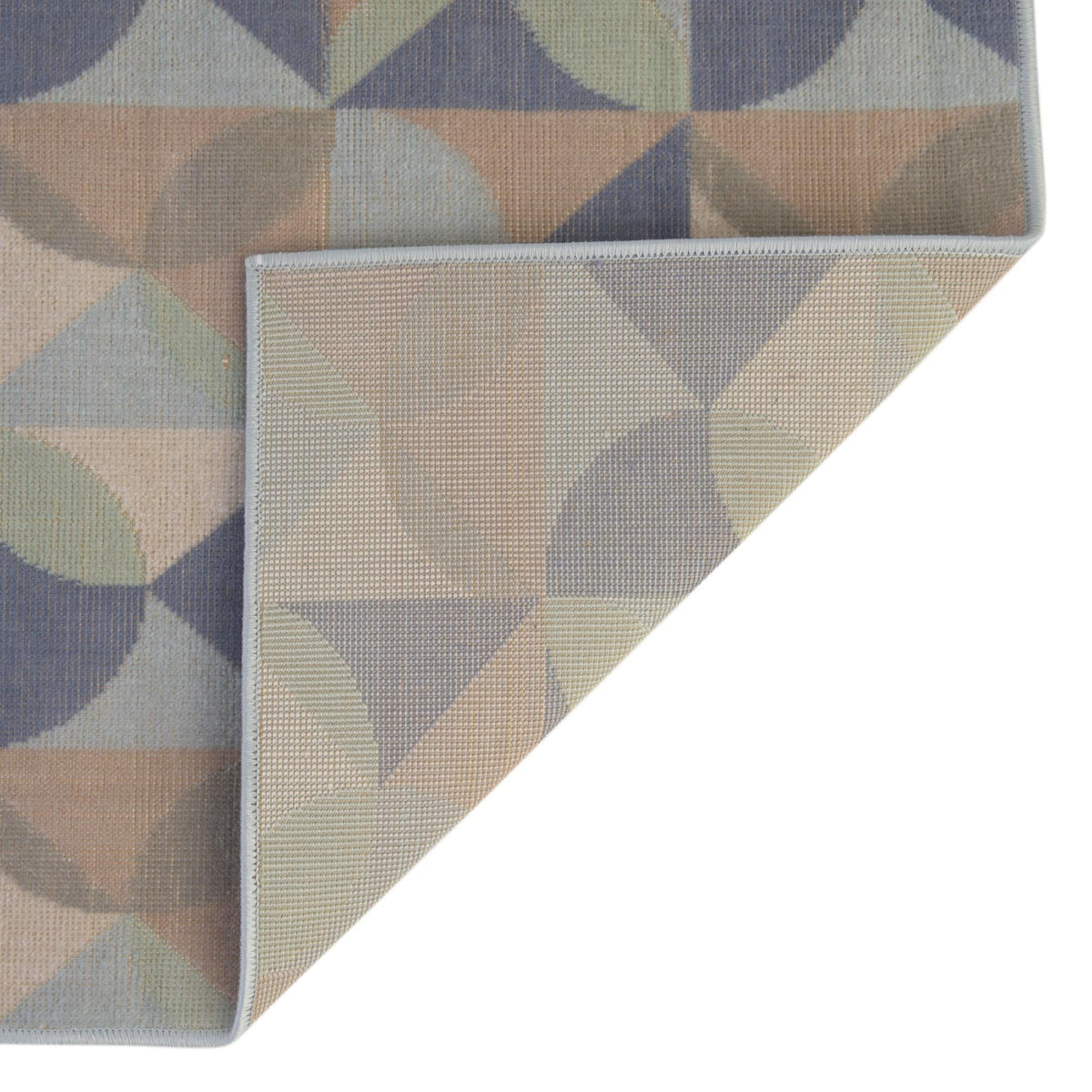 Lagoon Oasis Collection Area Rug - Coral Square Blue  lifestyle 54