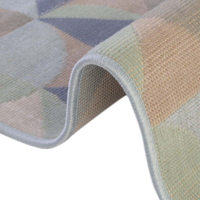 Lagoon Oasis Collection Area Rug - Coral Square Blue  lifestyle 59
