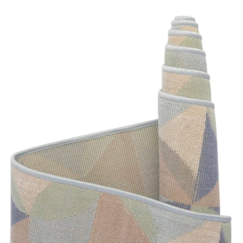 Lagoon Oasis Collection Area Rug - Coral Square Blue  lifestyle 64