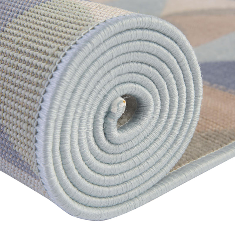 Lagoon Oasis Collection Area Rug - Coral Square Blue  lifestyle 69