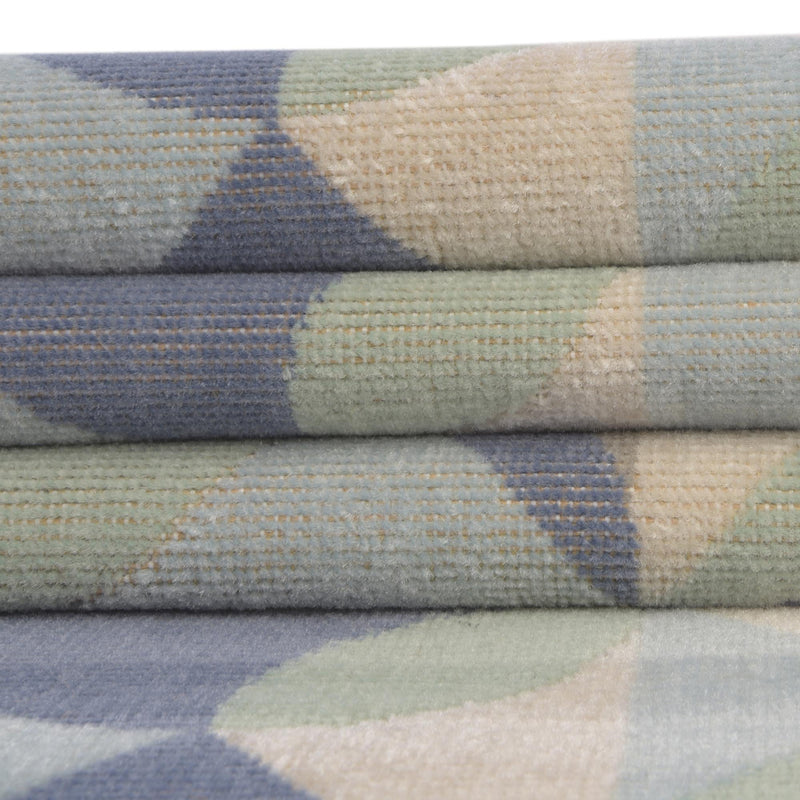 Lagoon Oasis Collection Area Rug - Coral Square Blue  lifestyle 79