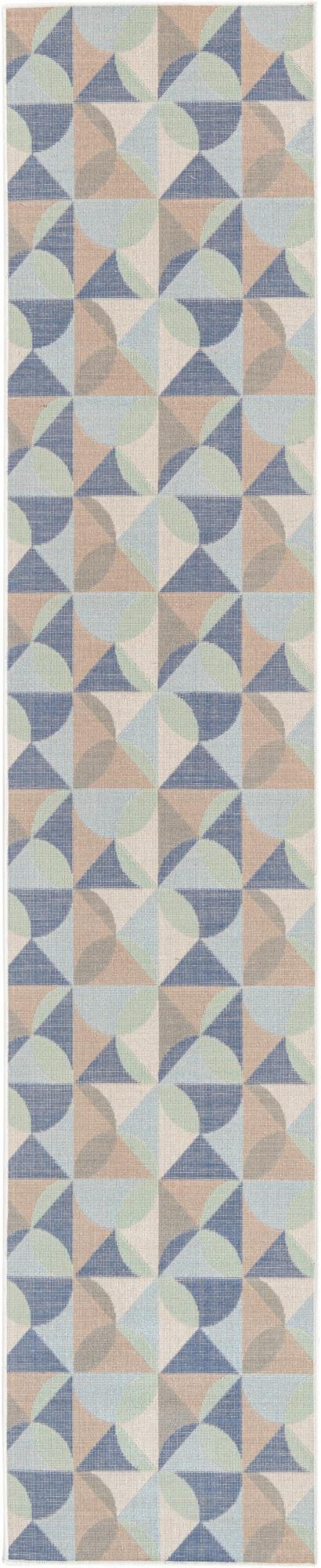 Lagoon Oasis Collection Area Rug - Coral Runner Blue  lifestyle 12