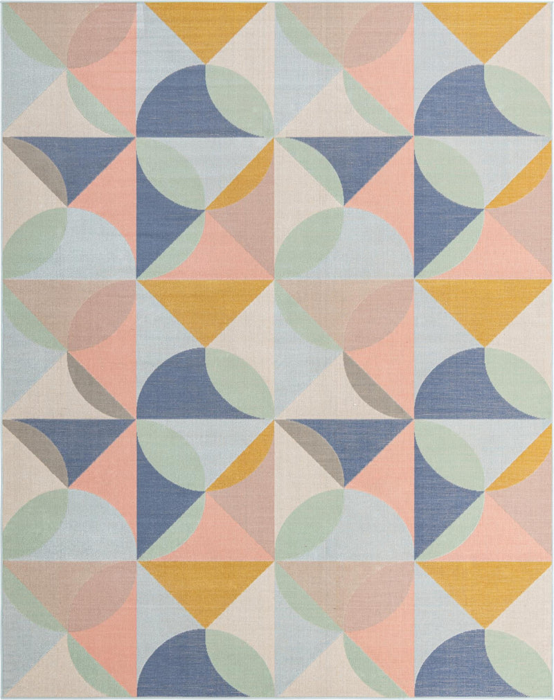 Lagoon Oasis Collection Area Rug - Coral Rectangle Multi Main