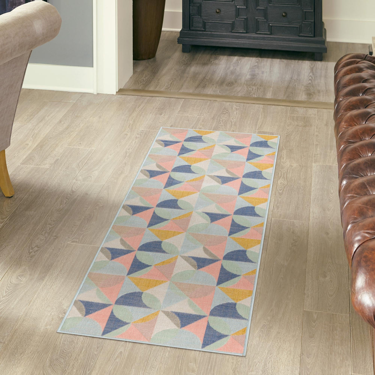 Lagoon Oasis Collection Area Rug - Coral Runner Multi  lifestyle 83