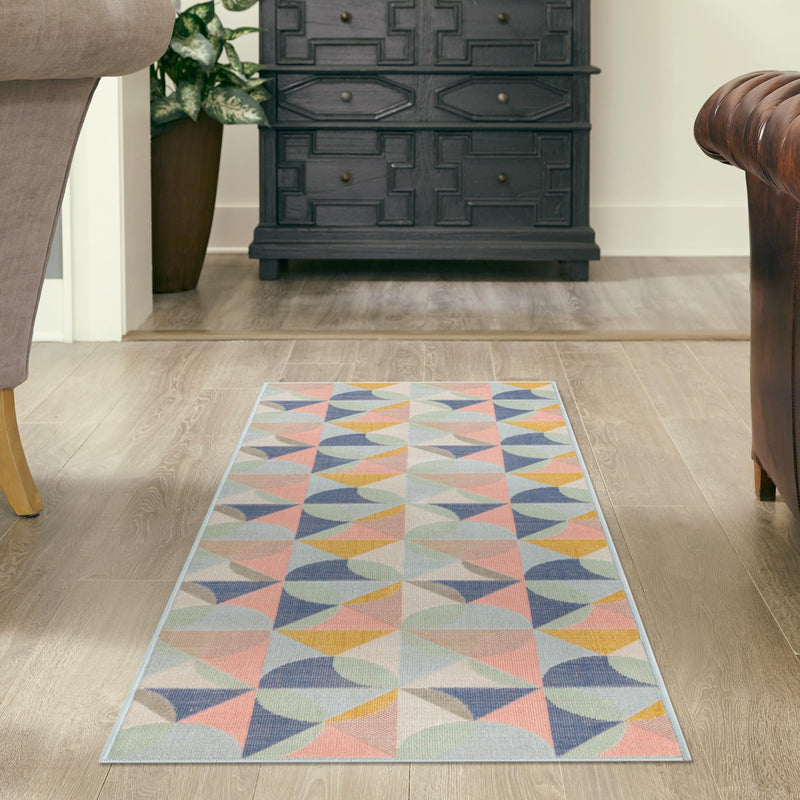 Lagoon Oasis Collection Area Rug - Coral Runner Multi  lifestyle 87