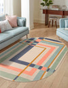 Lagoon Oasis Collection Area Rug -  Reef Oval Multi  lifestyle 14