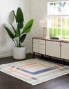 Lagoon Oasis Collection Area Rug -  Reef Square Multi  lifestyle 19