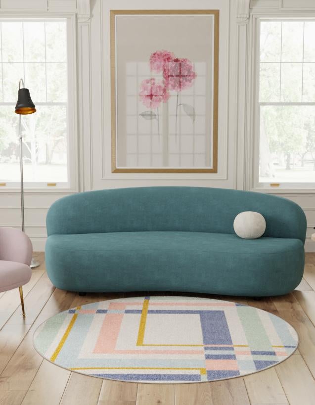 Lagoon Oasis Collection Area Rug -  Reef Round Multi  lifestyle 20
