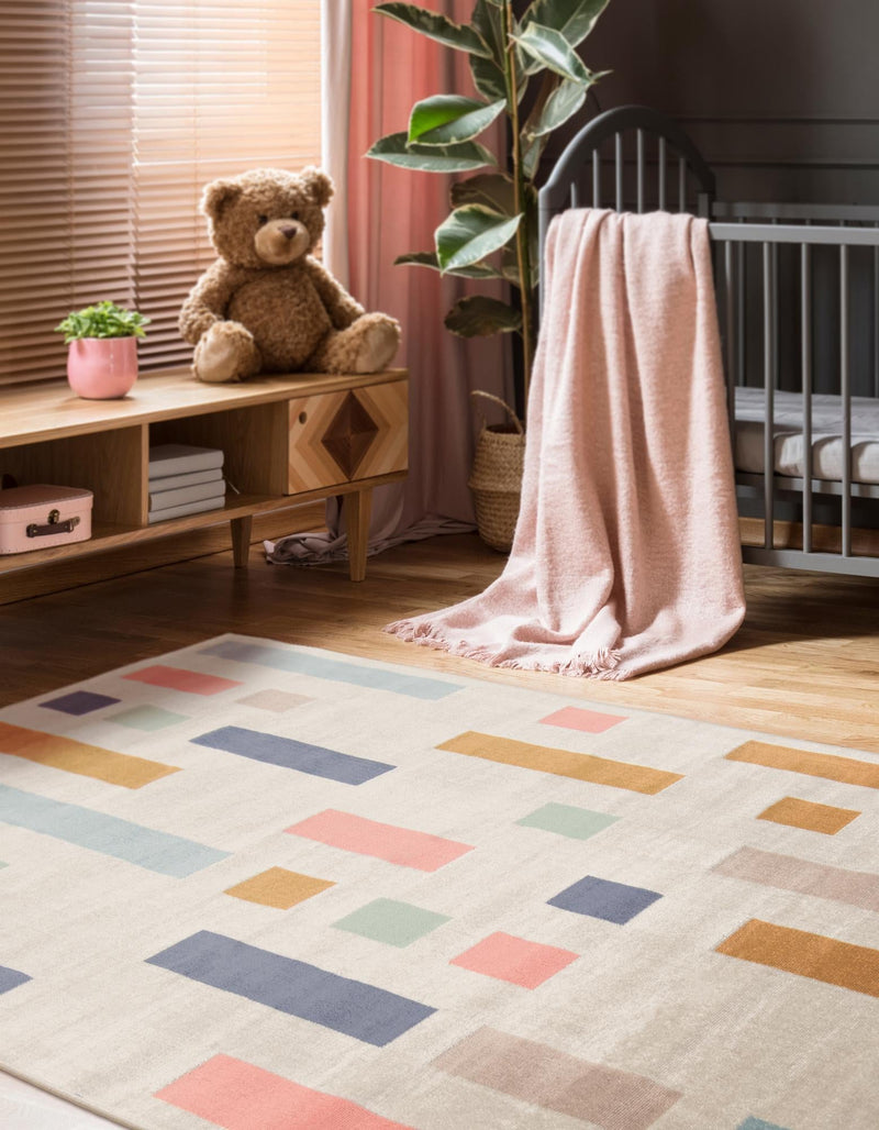 Lagoon Oasis Collection Area Rug -  Marina Rectangle Multi  lifestyle 4