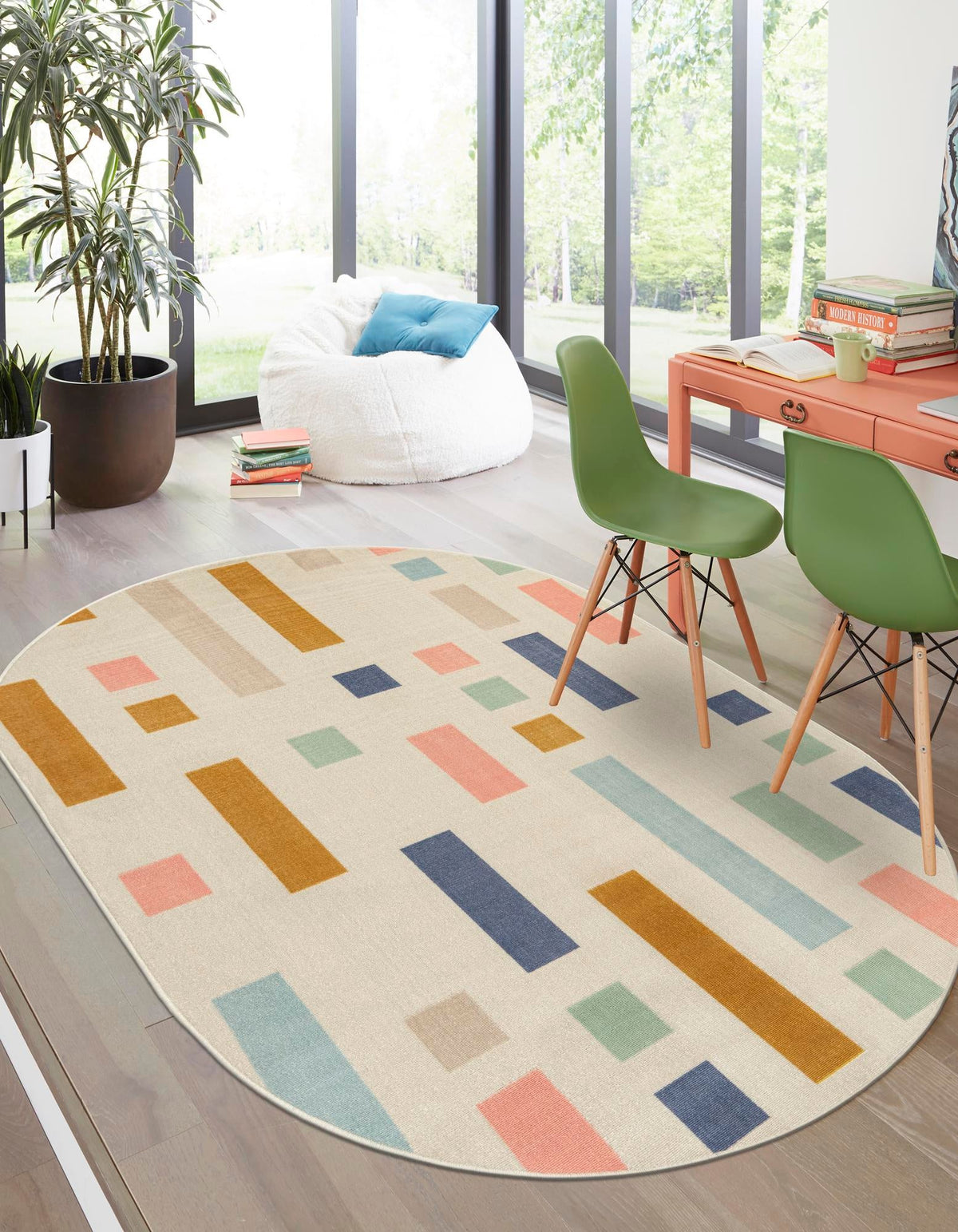 Lagoon Oasis Collection Area Rug -  Marina Oval Multi  lifestyle 19