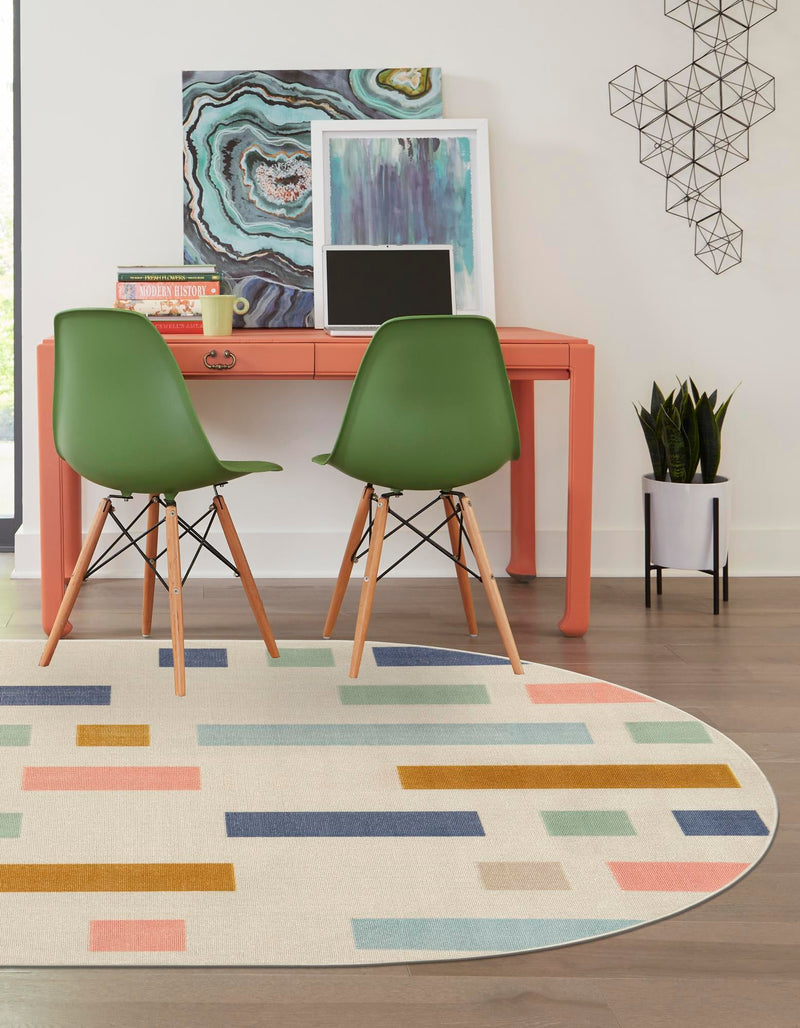 Lagoon Oasis Collection Area Rug -  Marina Oval Multi  lifestyle 23