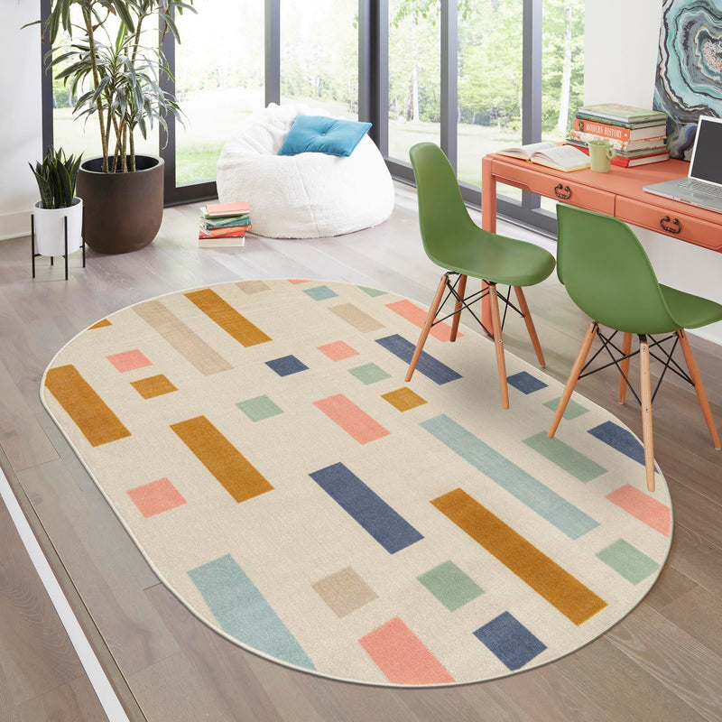 Lagoon Oasis Collection Area Rug -  Marina Oval Multi  lifestyle 67