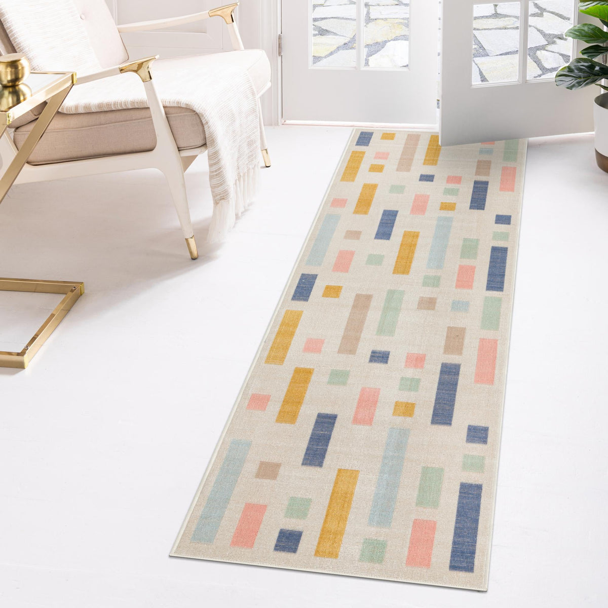 Lagoon Oasis Collection Area Rug -  Marina Runner Multi  lifestyle 69