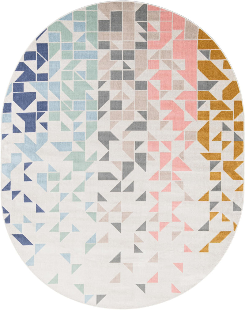 Lagoon Oasis Collection Area Rug -  Tidepool Oval Multi  lifestyle 16
