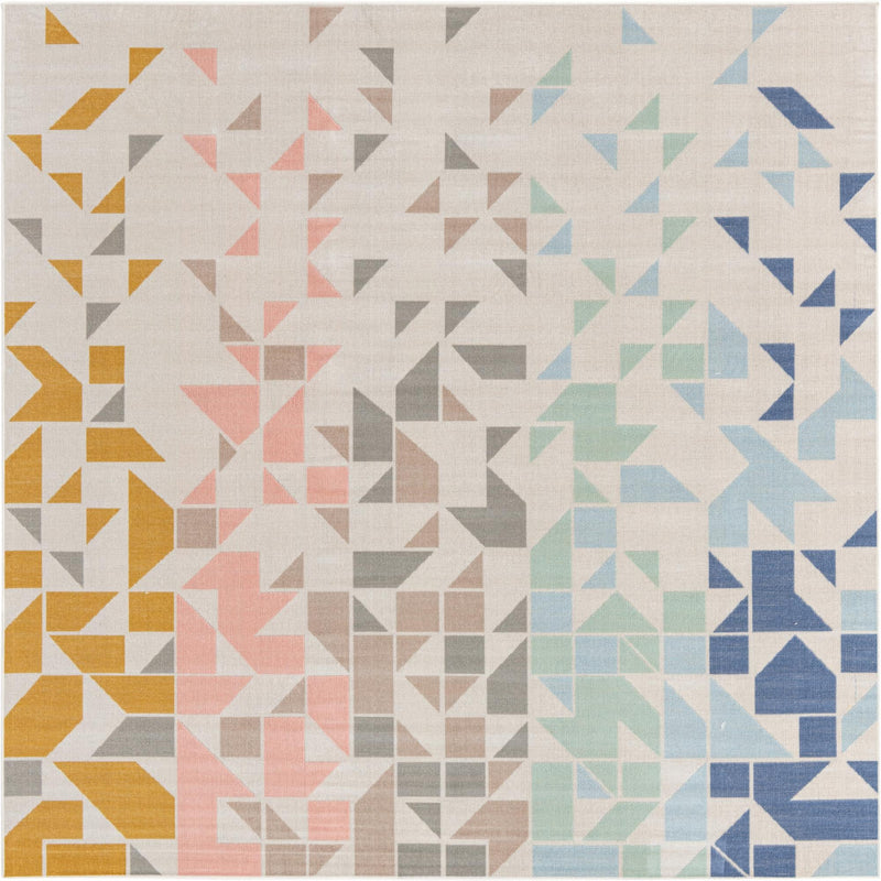 Lagoon Oasis Collection Area Rug -  Tidepool Square Multi  lifestyle 17
