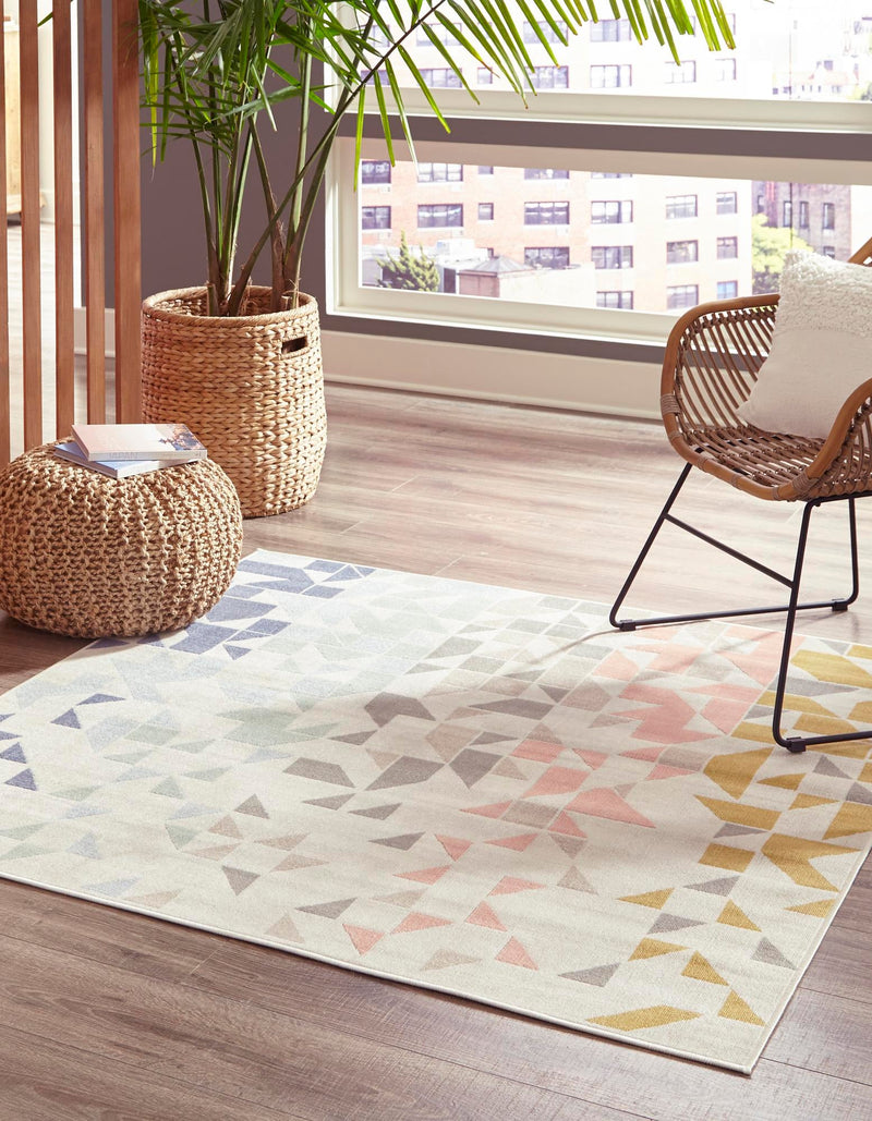 Lagoon Oasis Collection Area Rug -  Tidepool Square Multi  lifestyle 21