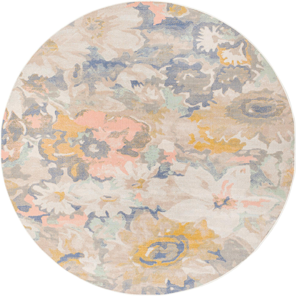 Lagoon Oasis Collection Area Rug -  Atoll Round Multi  lifestyle 15