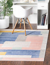 Lagoon Oasis Collection Area Rug -  Driftwood Square Multi  lifestyle 22