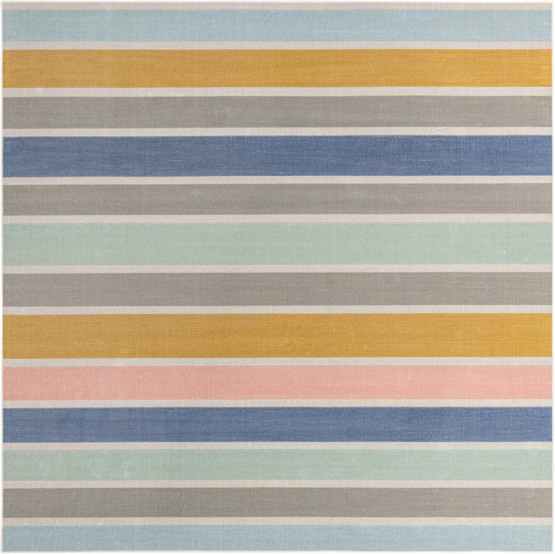 Lagoon Oasis Collection Area Rug -  Pelagic Square Multi  lifestyle 22