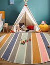 Lagoon Oasis Collection Area Rug -  Pelagic Round Multi  lifestyle 40