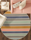 Lagoon Oasis Collection Area Rug -  Pelagic Round Multi  lifestyle 42