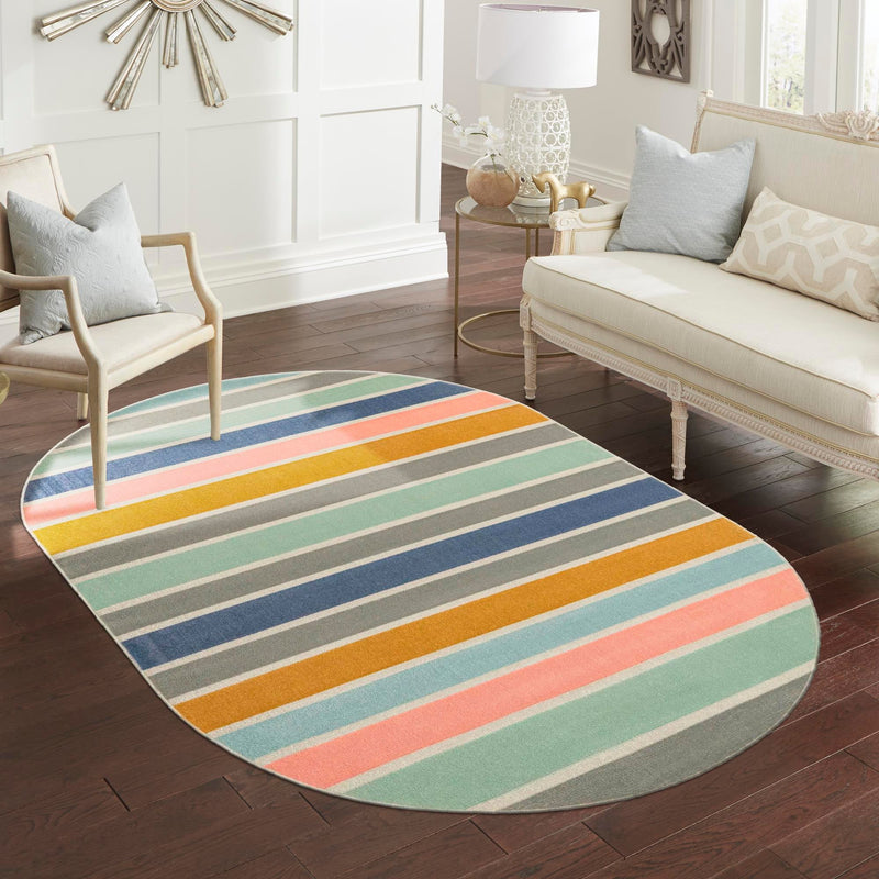 Lagoon Oasis Collection Area Rug -  Pelagic Oval Multi  lifestyle 83