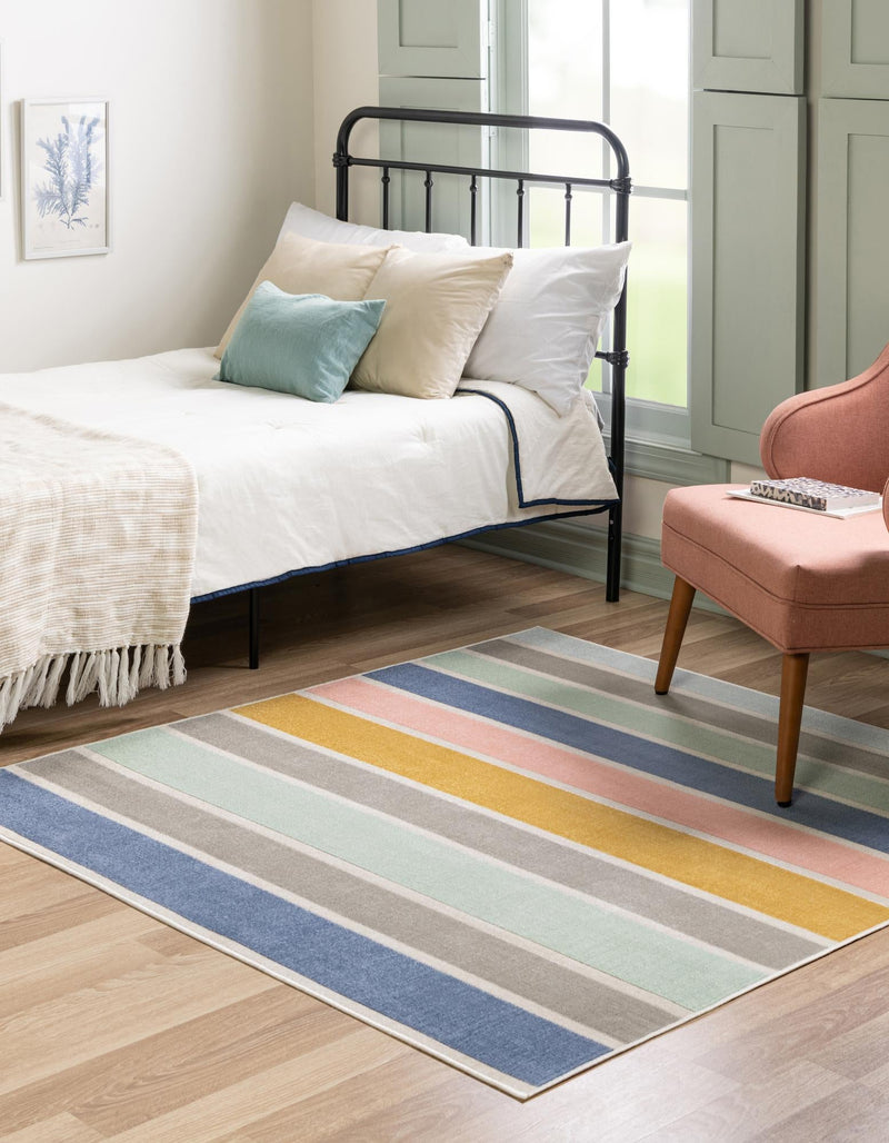 Lagoon Oasis Collection Area Rug -  Pelagic Square Multi  lifestyle 30