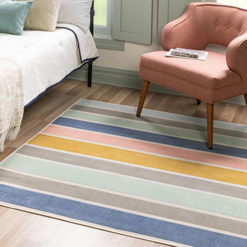Lagoon Oasis Collection Area Rug -  Pelagic Square Multi  lifestyle 84