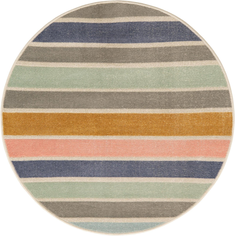Lagoon Oasis Collection Area Rug -  Pelagic Round Multi  lifestyle 23