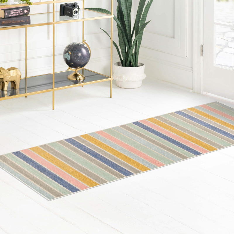 Lagoon Oasis Collection Area Rug -  Pelagic Runner Multi  lifestyle 88