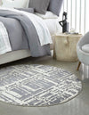 Verona Elegance Collection Area Rug - Bardolino Round Gray  lifestyle 33